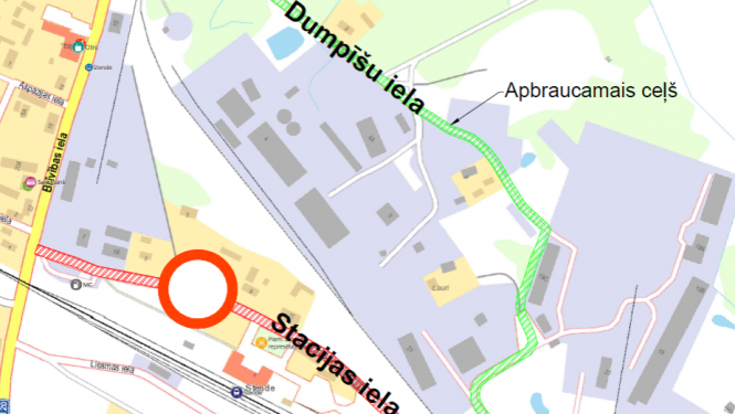 18. jūlijā tiks slēgta Stacijas iela Stendē