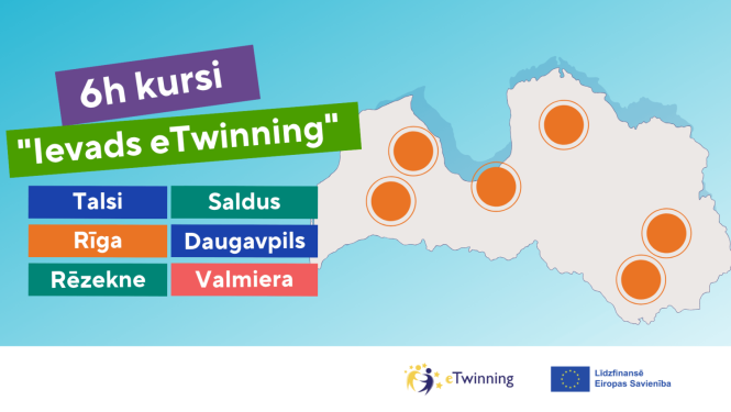 Kursu pedagogiem Ievads eTwinning afiša