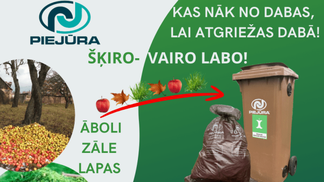 Aicinām pieteikt bioloģiski noārdāmo atkritumu konteineru rudens sezonai
