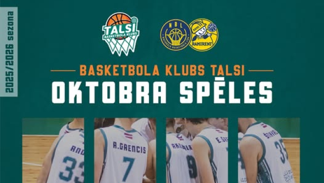 BK Talsi spēļu afiša