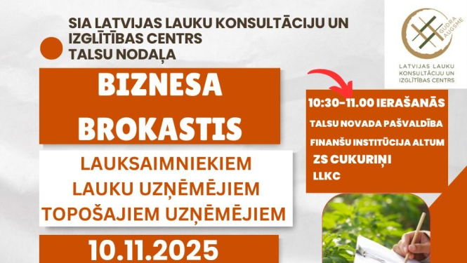 Biznesa brokastu afiša