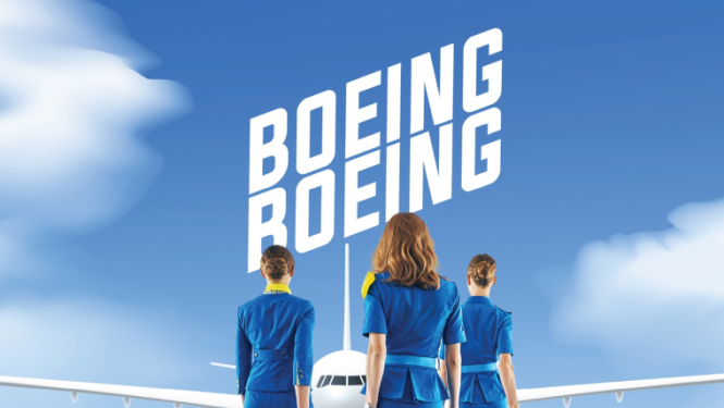 Izrādes Boeing Boeing afiša