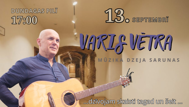 Dziesminieka Vara Vētras koncerta afiša