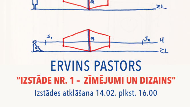 Ervīna Pastora izstādes atklāšanas afiša