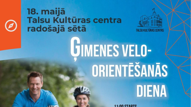 Ģimenes velo-orientēšanas dienas afiša