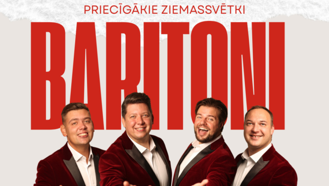 Grupas Baritoni Ziemassvētku koncerta afiša