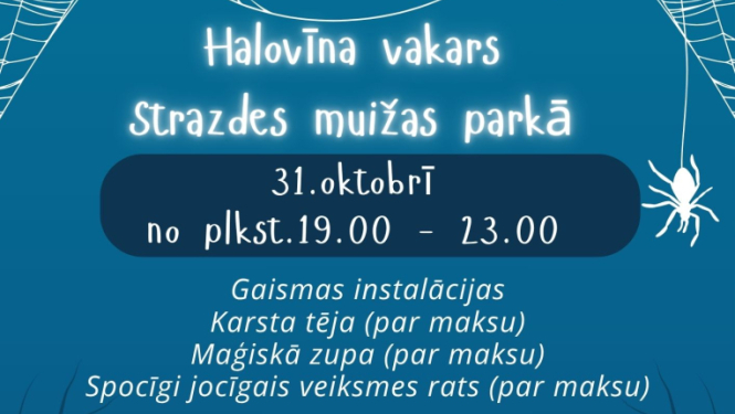 Halovīna vakara Strazdes muižas parkā afiša