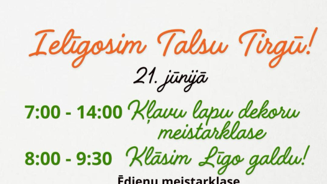Ielīgo Talsu tirgū