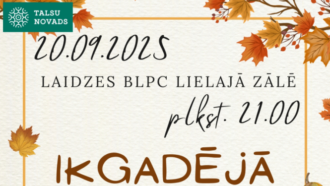 Ikgadējās rudens balles ar Jurčiku afiša