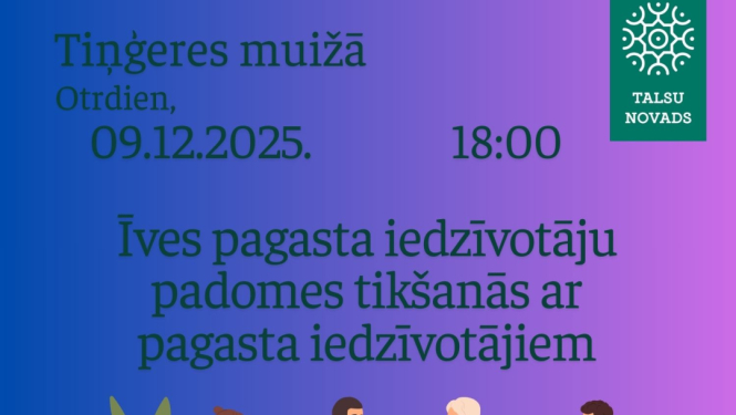 Īves iedzīvotāju padomes tikšanās afiša