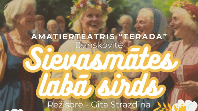 Izrādes Sievasmātes labā sirds afiša