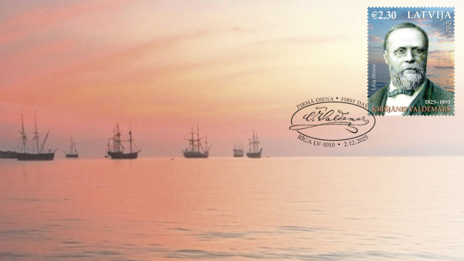 Ar pastmarku atzīmē Krišjāņa Valdemāra 200. gadadienu