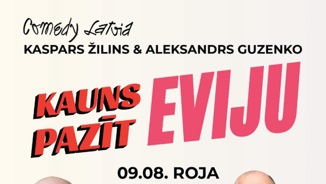 Stand up komēdijas Kauns pazīt Eviju afiša