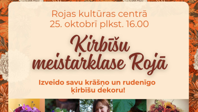 Ķirbīšu meistarklases afiša