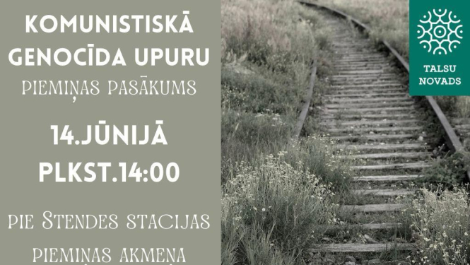 Komunistiskā genocīda upuru atceres brīža afiša