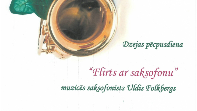 Koncerta Flirts ar saksofonu afiša