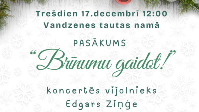 Pasākuma Brīnumu gaidot afiša