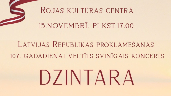 LR proklamēšanas koncerta Dzintara Latvijas stāsts afiša