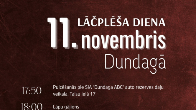 Lāčplēša dienas Dundagā afiša