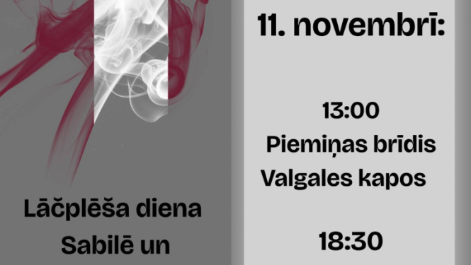 Lāčplēša dienas Sabilē un Abavas pagastā afiša