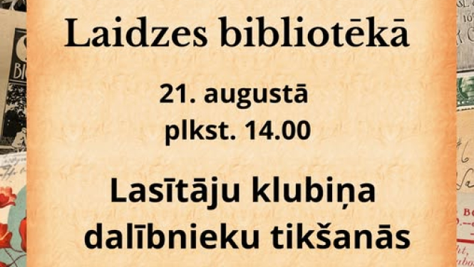 Lasītāju klubiņa tikšanās afiša