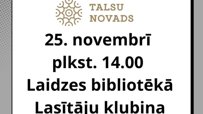 Lasītāju klubiņa tikšanās afiša