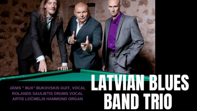 Latvian Blues Band trio koncerta afiša