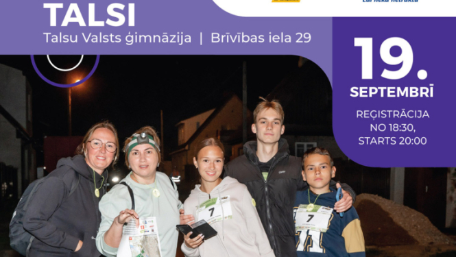 Latvijas orientēšanās nakts 2025 afiša