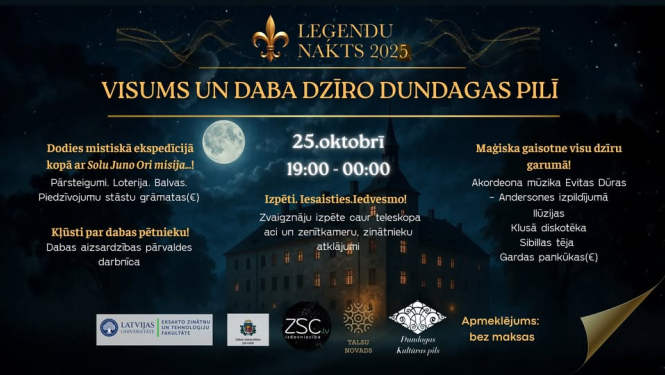 Leģendu nakts Dundagas pilī afiša