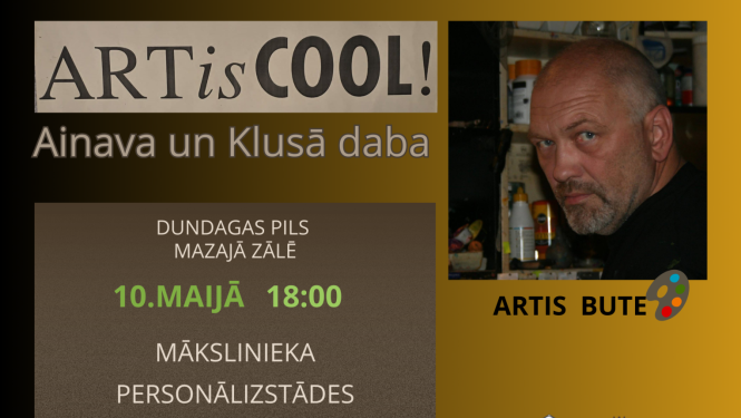 Mākslinieka A.Butes izstādes atklāšanas afiša