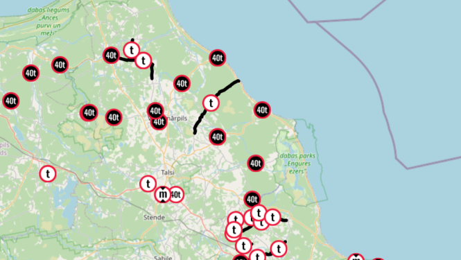 Masas ierobežojumu karte