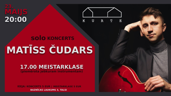Matīsa Čudara koncerta un meistarklases afiša