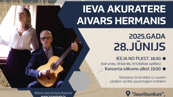 Ievas Akurateres un Aivara Hermaņa koncerta afiša
