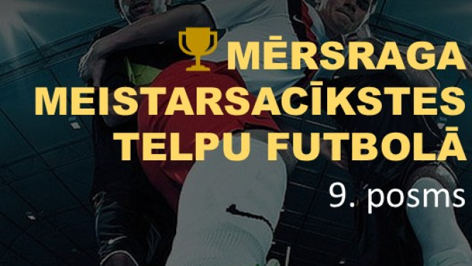 Meistarsacīkšu telpu futbolā afiša