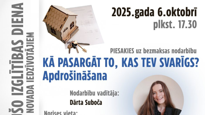 Nodarbības Kā pasargāt to kas tev svarīgs afiša