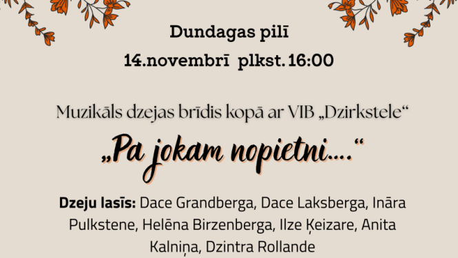 Pasākuma Pa jokam nopietni afiša