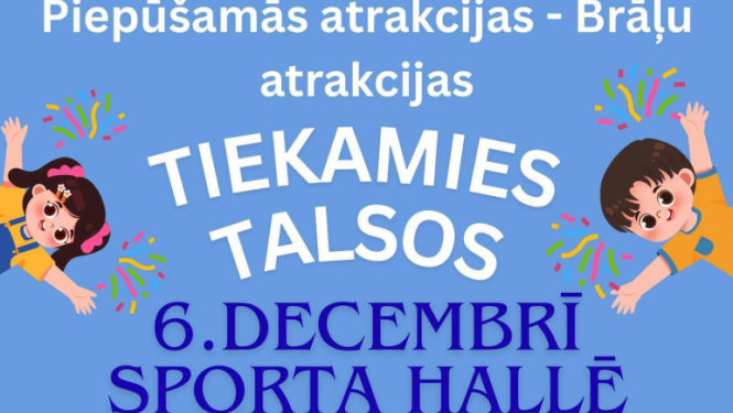 Piepūšamo atrakciju afiša