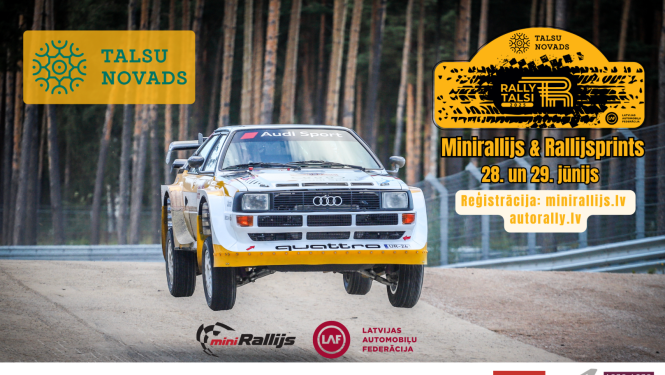 Rallija Talsos 2025 afiša