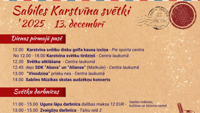 Sabiles Karstvīna svētku afiša