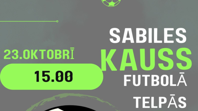 Sabiles kausa futbolā telpās U11 afiša