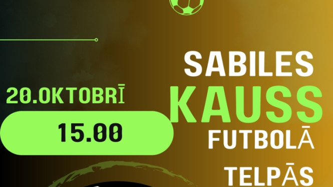 Sabiles kausa futbola telpās afiša