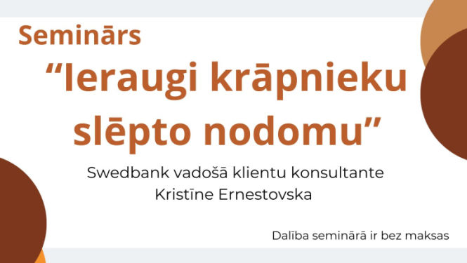 Semināra Ieraugi krāpnieku slēpto nodomu afiša
