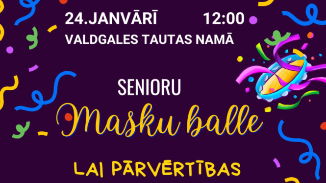 Senioru masku balles afiša