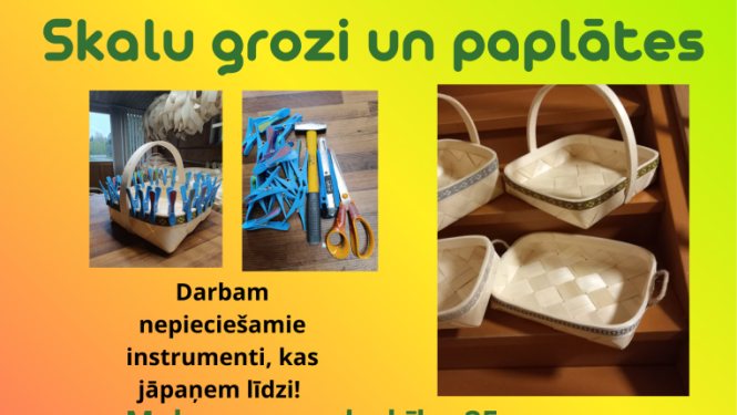 Skalu grozi un paplātes meistarklases afiša