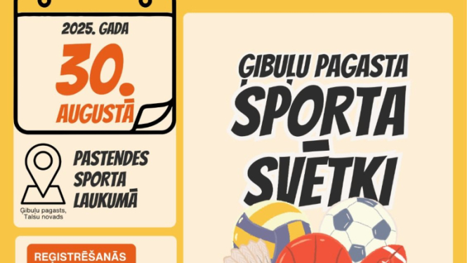 Ģibuļu pagasta sporta svētku afiša