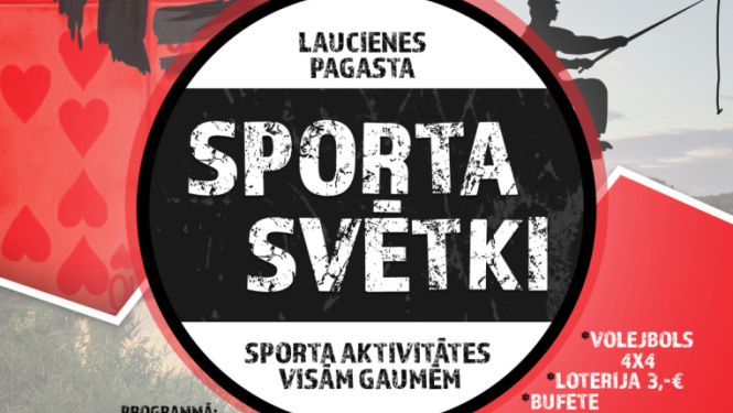 Sporta svētku Laucienes pagastā afiša