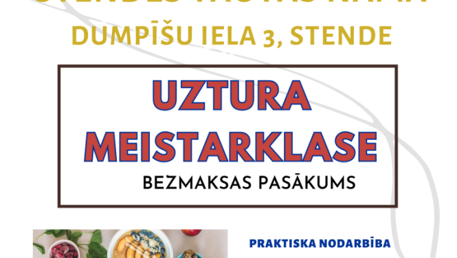 Uztura meistarklases afiša
