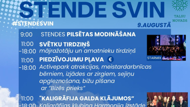 Stendes pilsētas svētku afiša