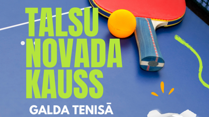 Talsu novada kausa galda tenisā afiša