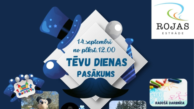 Tēvu dienas pasākuma Rojā afiša